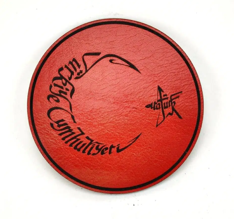 AYYILDIZ ATATÜRK Deri PEÇ - Arma - Askeri Patch