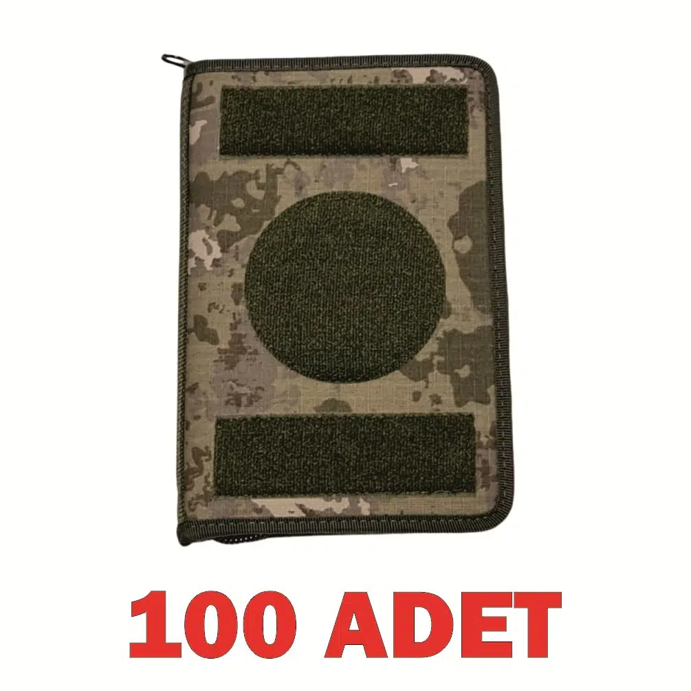 100 ADET - Kamuflaj Ajanda Defter Kabı Kamuflaj Organizer Kalemlik