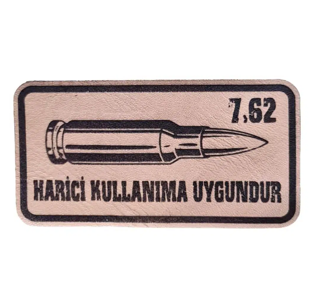 7,62 Harici Kullanıma Uygundur Deri PEÇ -Arma - Leather Patch