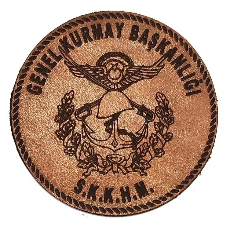 Genel Kurmay Başkanlığı Deri PEÇ - Arma - Askeri Patch