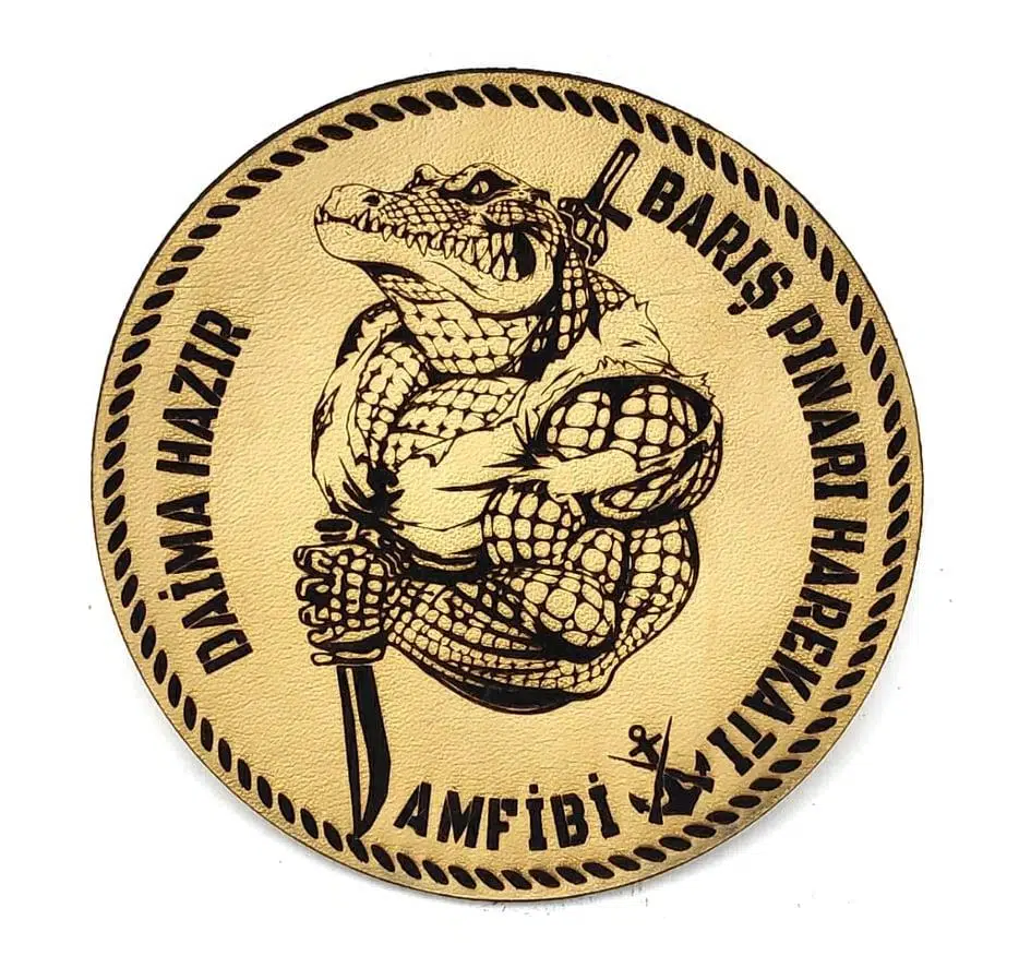 AMFİBİ Barış Pınarı Deri PEÇ - Arma - Askeri Patch