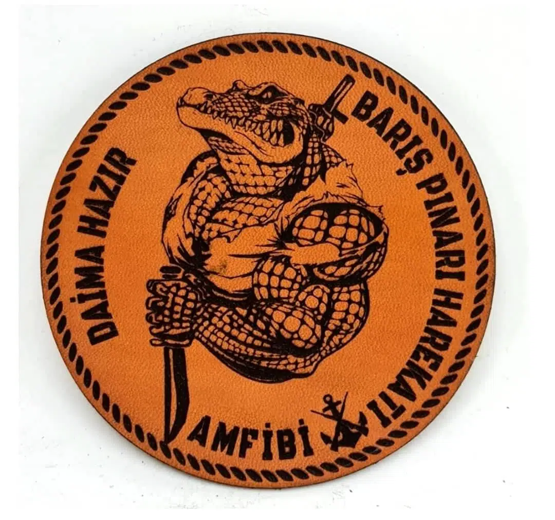 AMFİBİ Barış Pınarı Deri PEÇ - Arma - Askeri Patch