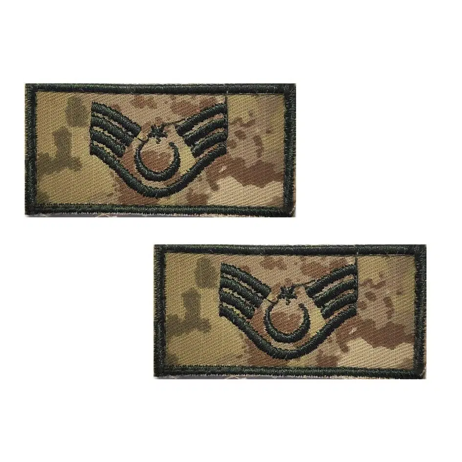 Astsubay Üsçavuş Tişört Rütbesi 2 Adet ( Kara Kuvvetleri Yeni Kamuflaj )