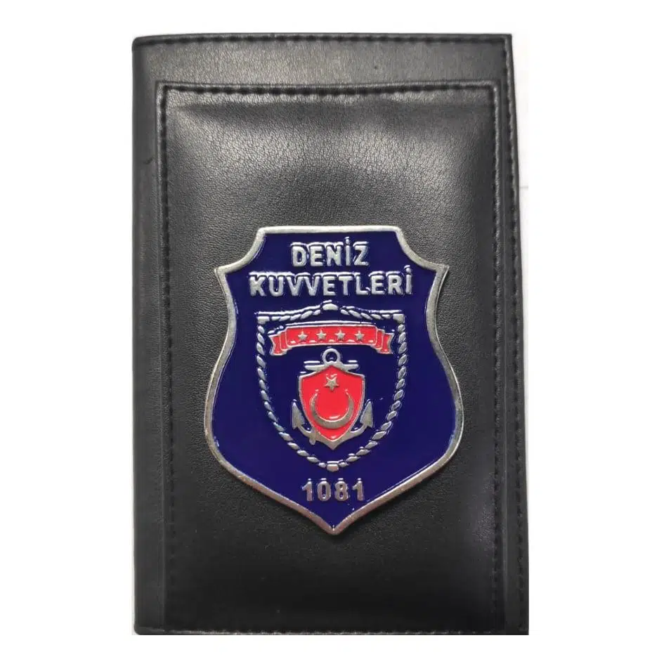 Deniz Kuvvetleri Komutanlığı Kalemlikli Not Defteri Cüzdan (Metal Rozet)