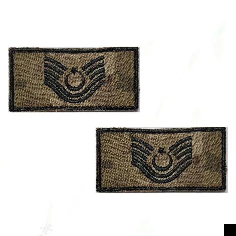 Astsubay Kıdemli Üstçavuş Tişört Rütbesi 2 Adet ( Kara Kuvvetleri Yeni Kamuflaj )