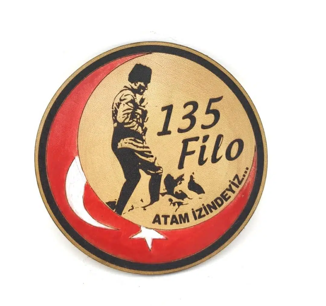 ATATÜRK KOCATEPE 135 filo Deri PEÇ - Arma - Askeri Patch