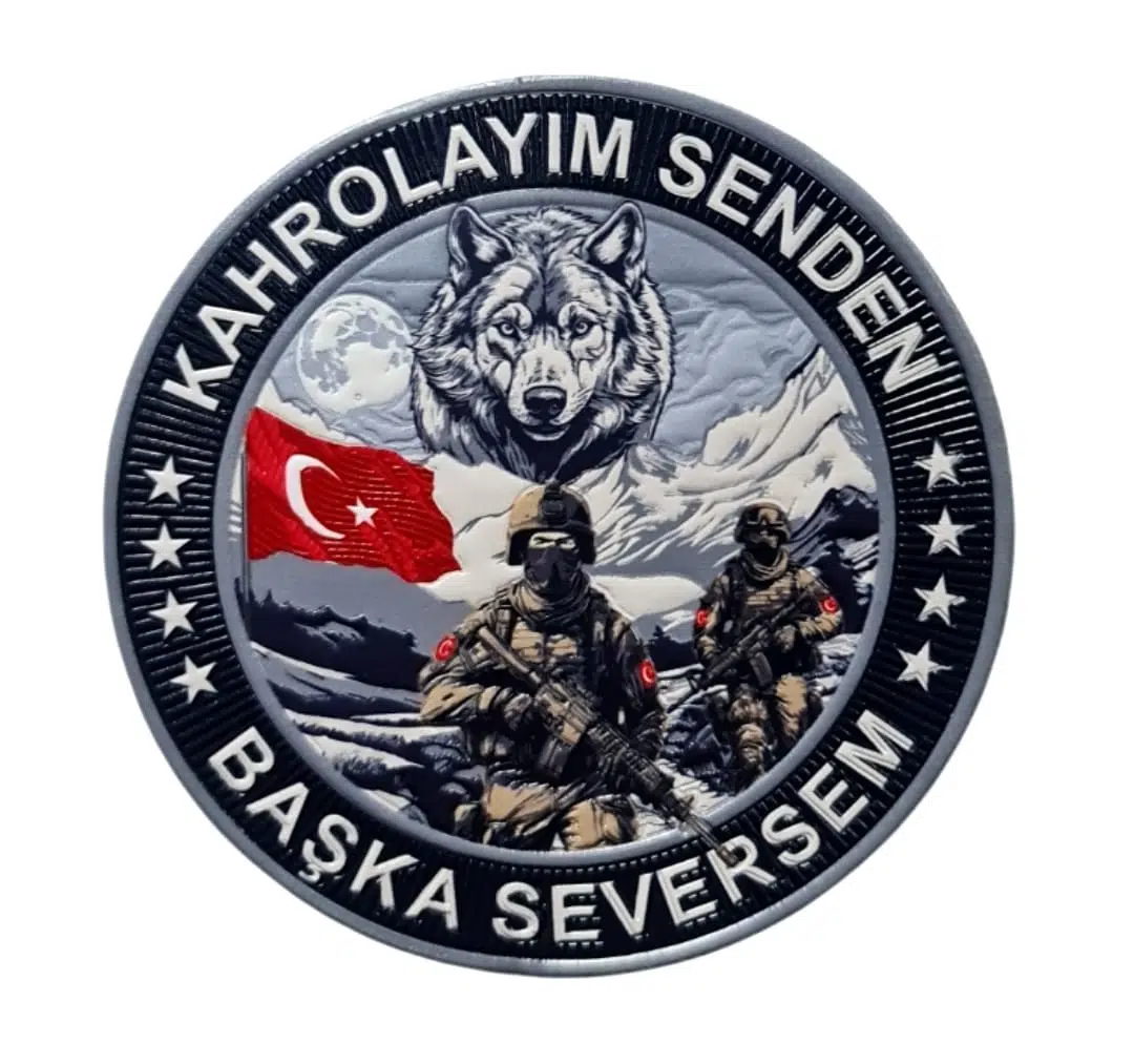 BOZKURT ASKER PEÇ ,KAHROLAYIM SENDEN BAŞKA SEVERSEM - Arma - TPU Patch