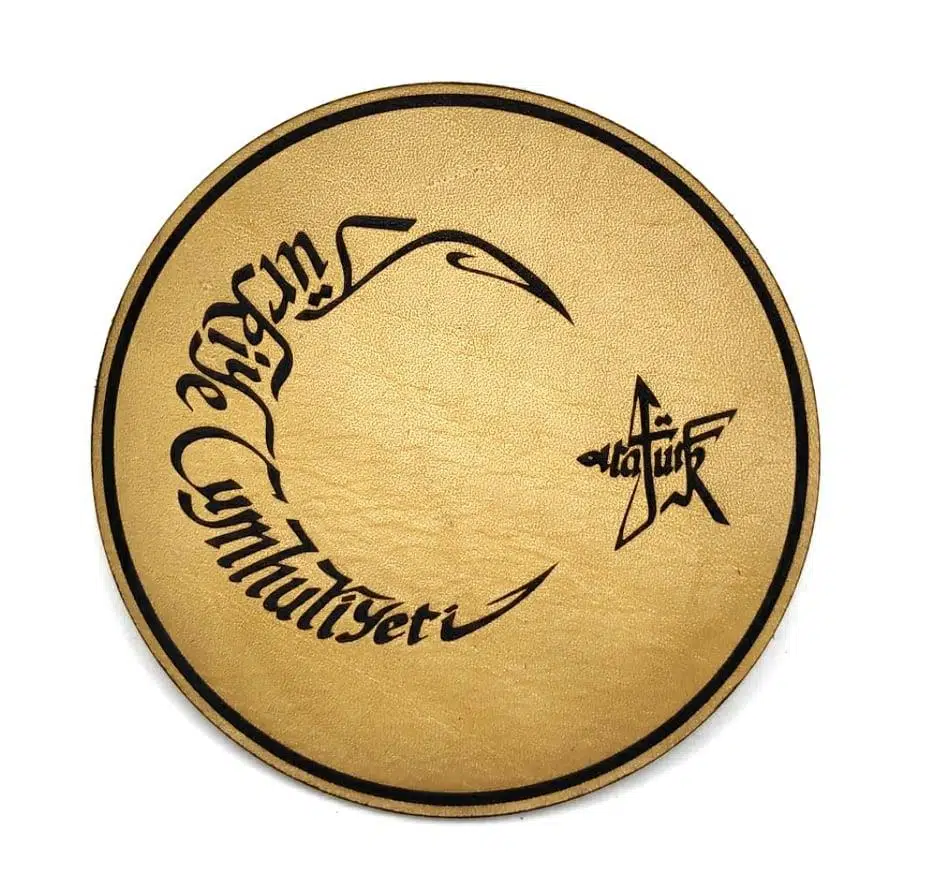 AYYILDIZ ATATÜRK Deri PEÇ - Arma - Askeri Patch