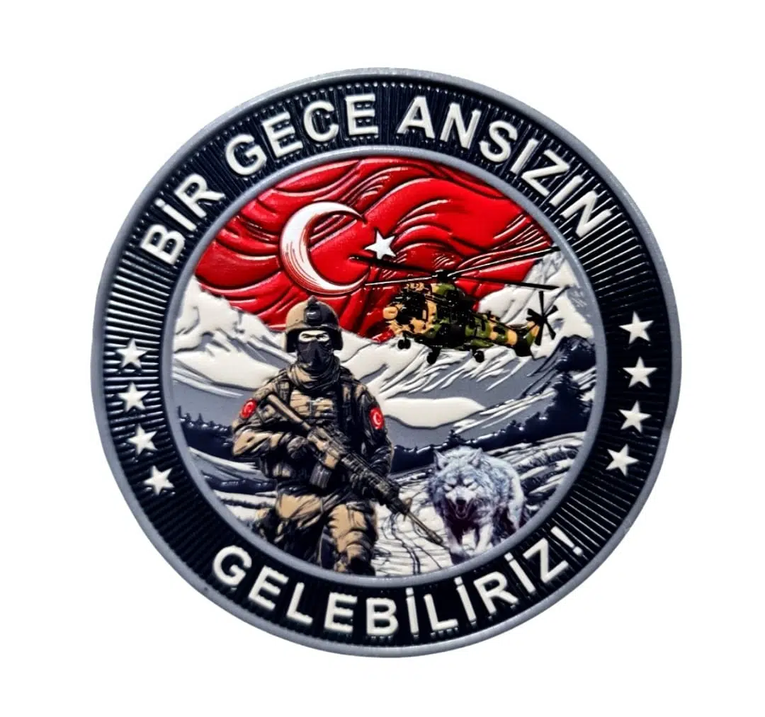 BAYRAK ASKER PEÇ , BİR GECE ANSIZIN GELEBİLİRİZ - Arma - TPU Patch
