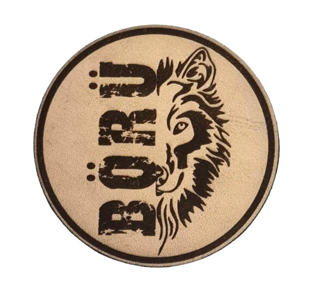 BÖRÜ YAZILI - Deri PEÇ - Arma - Askeri Patch