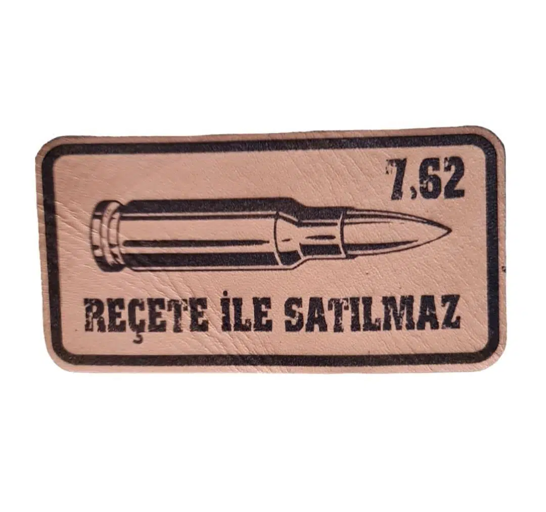 7,62 Reçete İle Satılmaz Deri PEÇ -Arma - Leather Patch