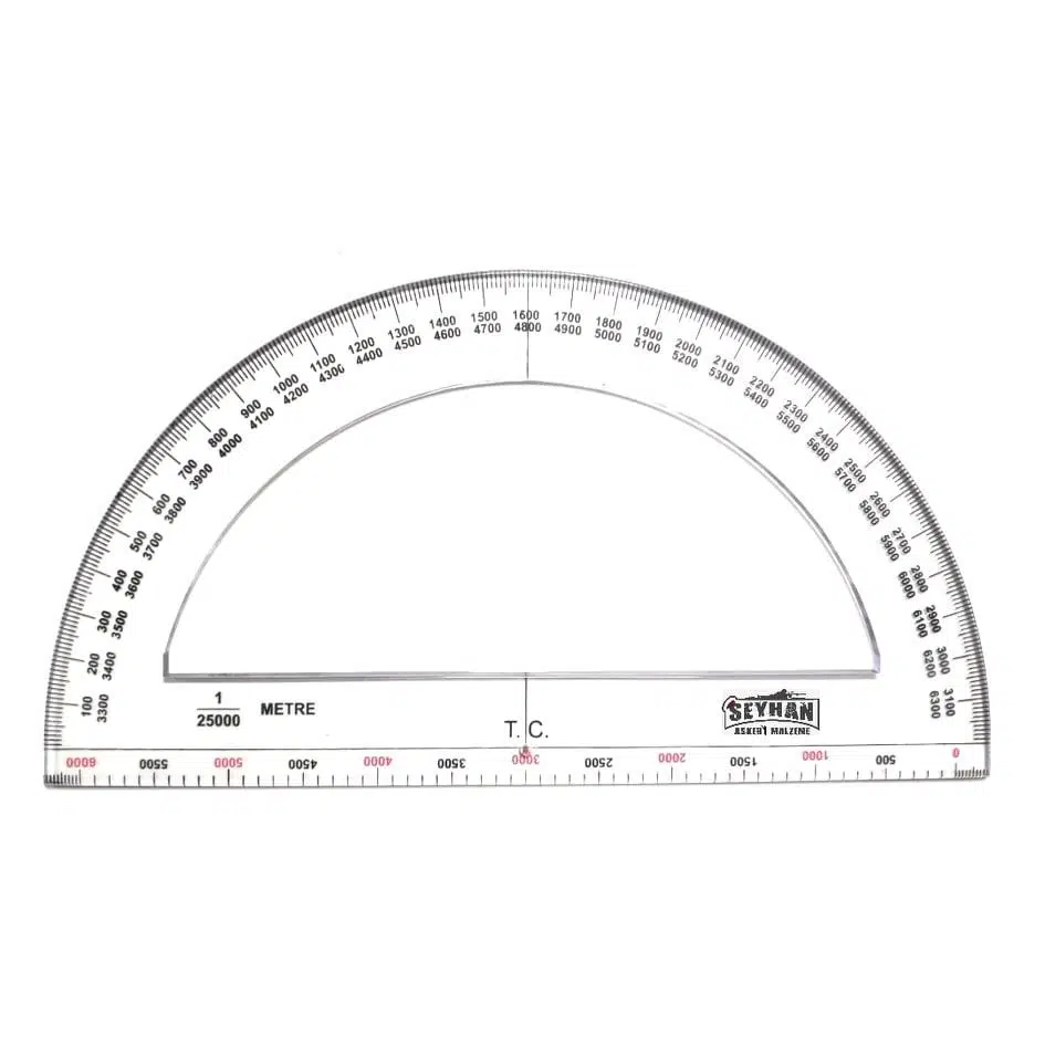 D Minkale - Harita Cetveli -Askeri Cetvel