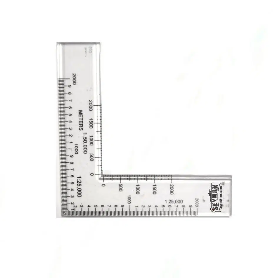 L Minkale - Harita Cetveli -Askeri Cetvel