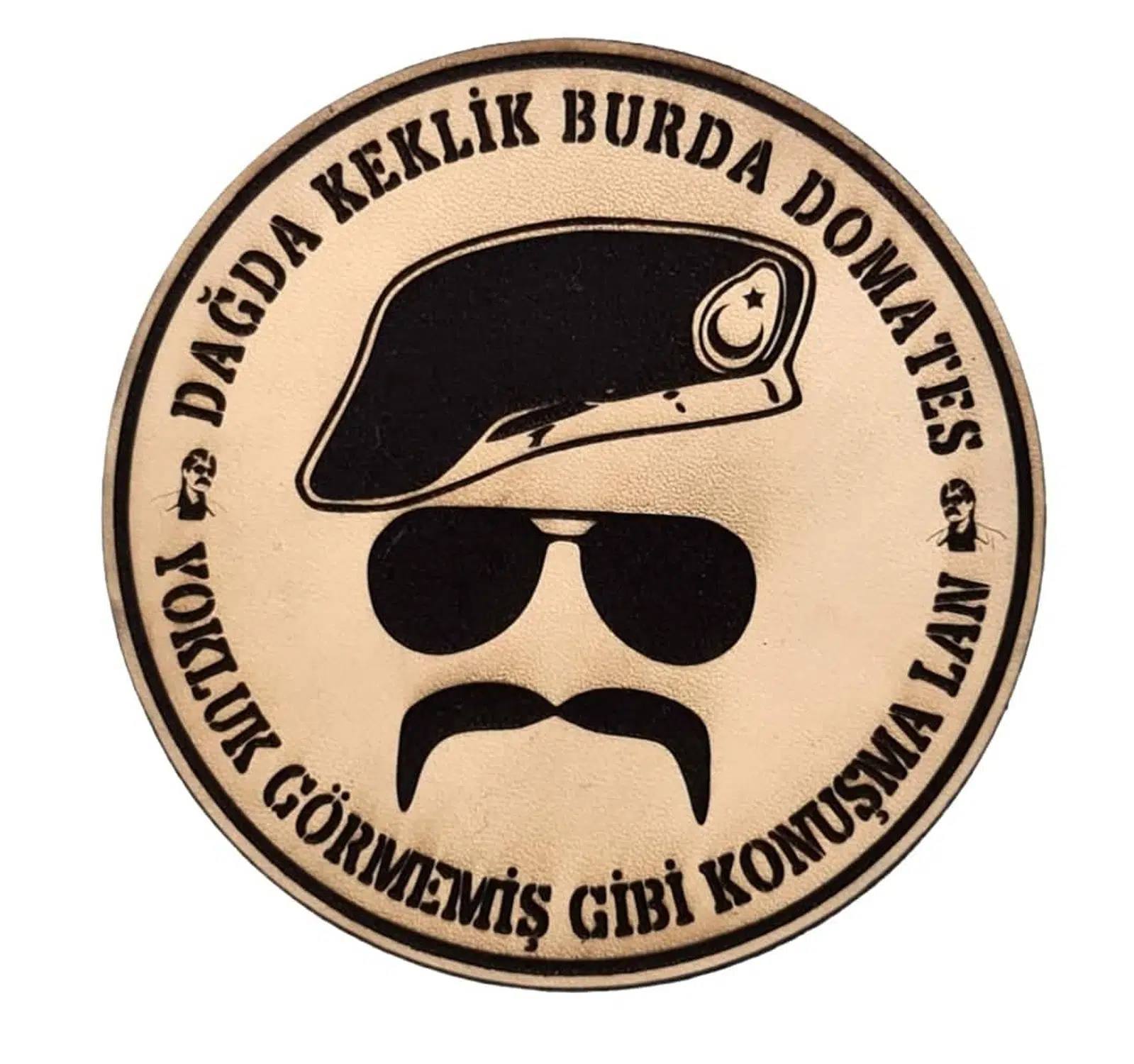Dağda Keklik Burda Domates Deri PEÇ - Arma - Askeri Patch