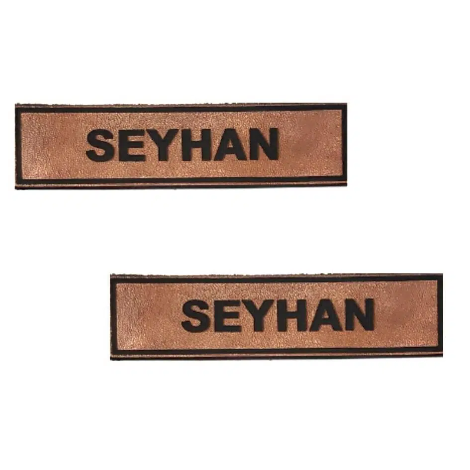 Deri Yaka İsimliği - İsimlik - 2 Adet