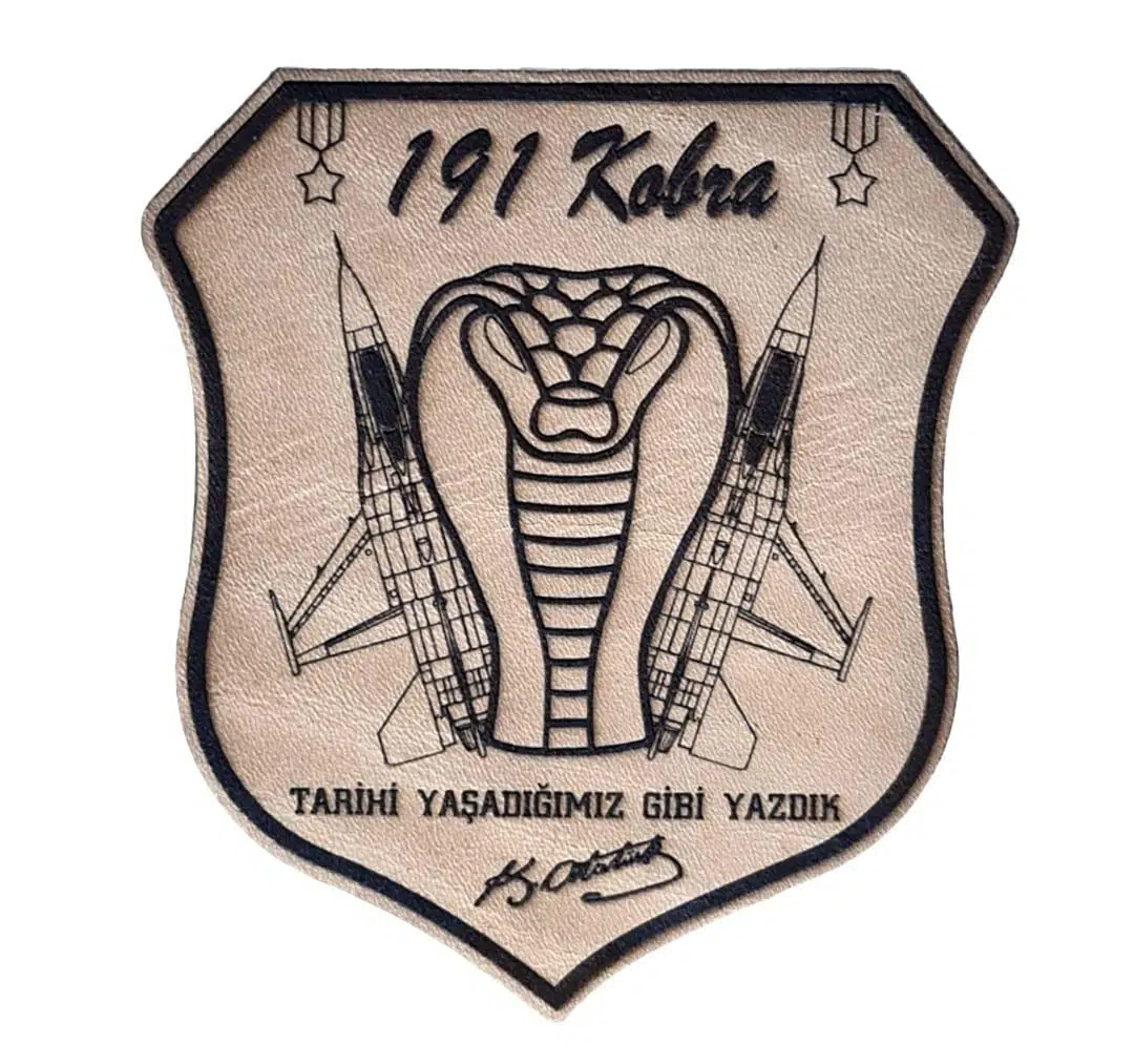191 FİLO TARİHİ YAŞADIĞIMIZ GİBİ YAZDIK Deri PEÇ - Arma - Askeri Patch