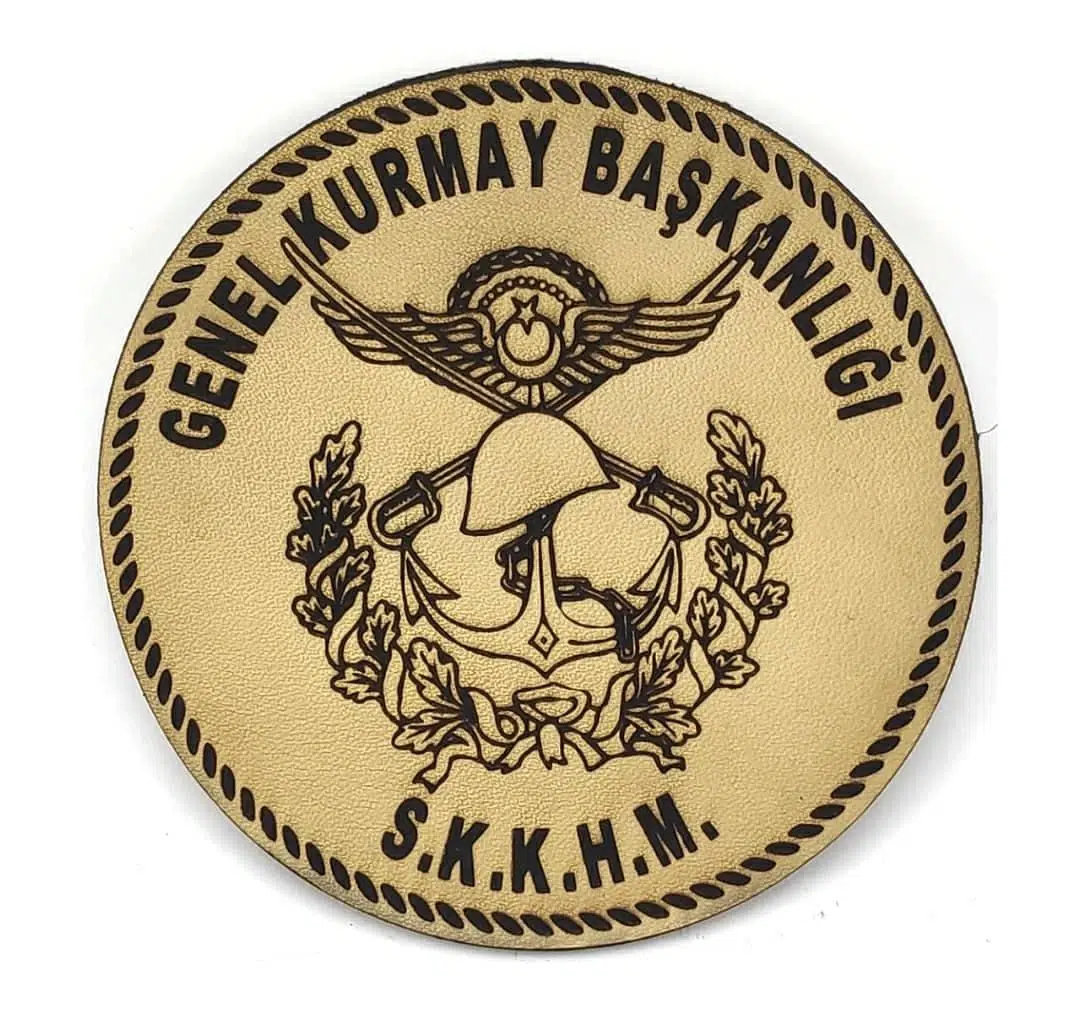 Genel Kurmay Başkanlığı Deri PEÇ - Arma - Askeri Patch