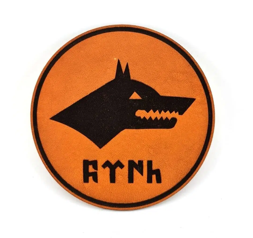 GÖKTÜRK KURT Deri PEÇ - Arma - Askeri Patch