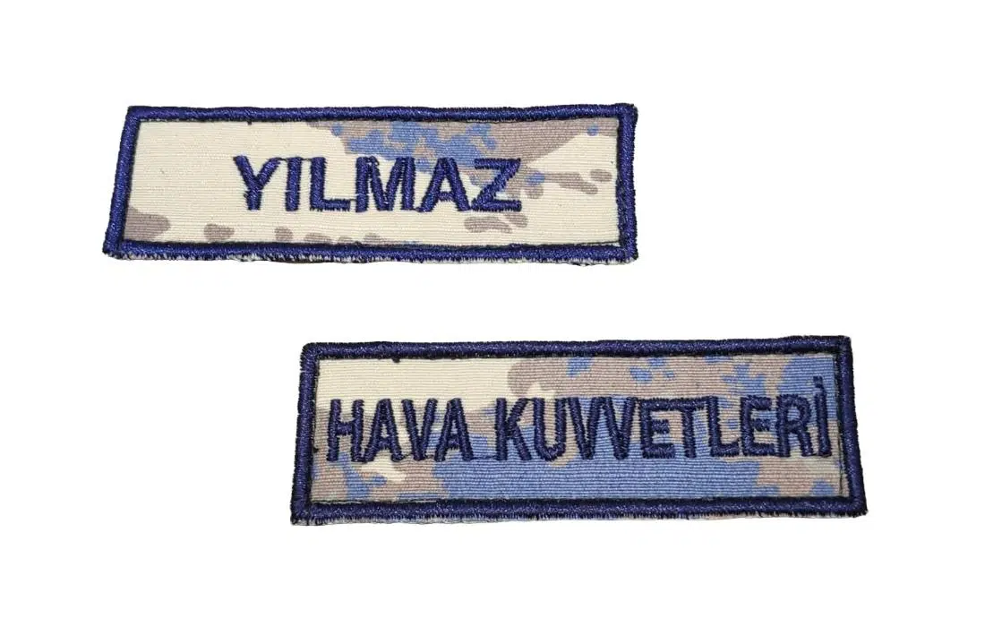 Hava Kuvvetleri 2019 Kamuflaj İsimlik ve Hava Kuvvetleri Yazısı