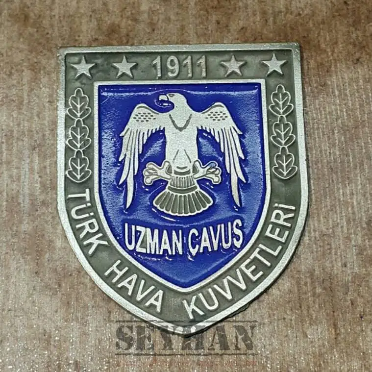 Hava Kuvvetleri Uzman Çavuş Metal Cüzdan Rozeti