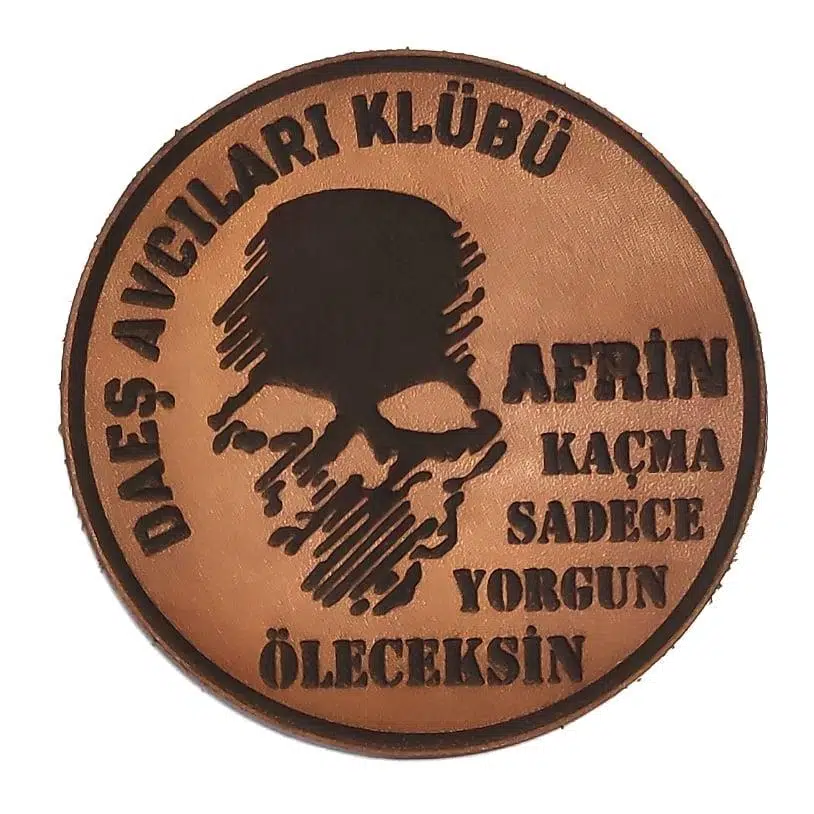 KAÇMA SADECE YORGUN ÖLECEKSİN Deri PEÇ - Arma - Askeri Patch