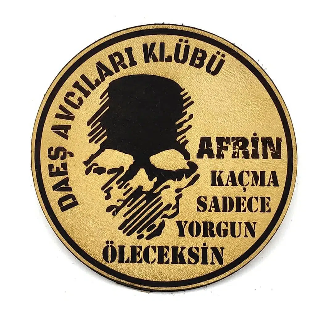 KAÇMA SADECE YORGUN ÖLECEKSİN Deri PEÇ - Arma - Askeri Patch