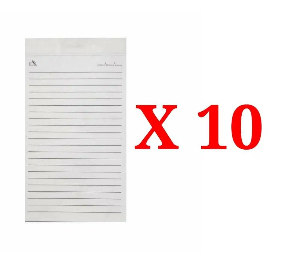 Kalemlikli Not Defteri Cüzdan Yedek Defteri (10 Adet)