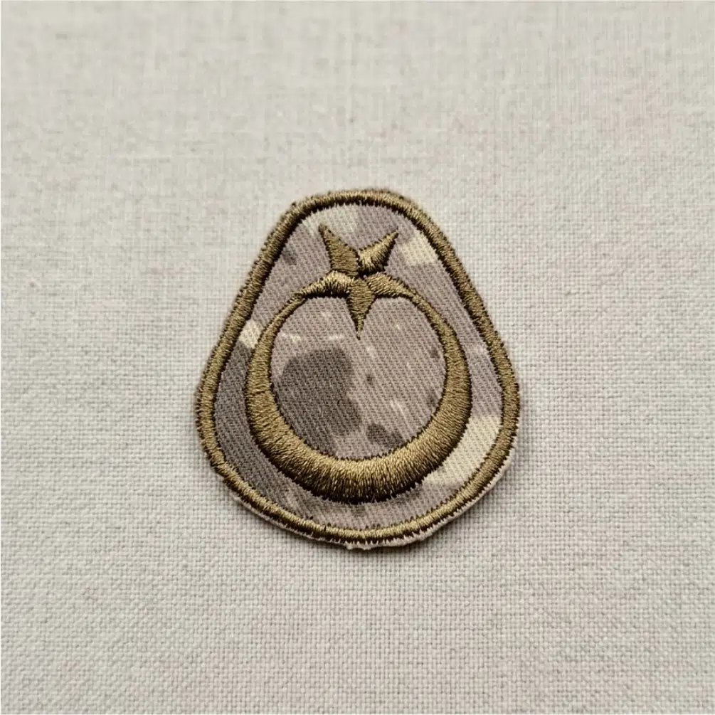 KATAR Astsubay - Uzman Çavuş Bere Kokartı - Katar Türk Birliği Orjinal Kumaş Kokart