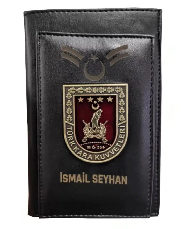 Kişiye Özel Rütbeli Kara Kuvvetleri Kalemlikli Not Defteri Cüzdan