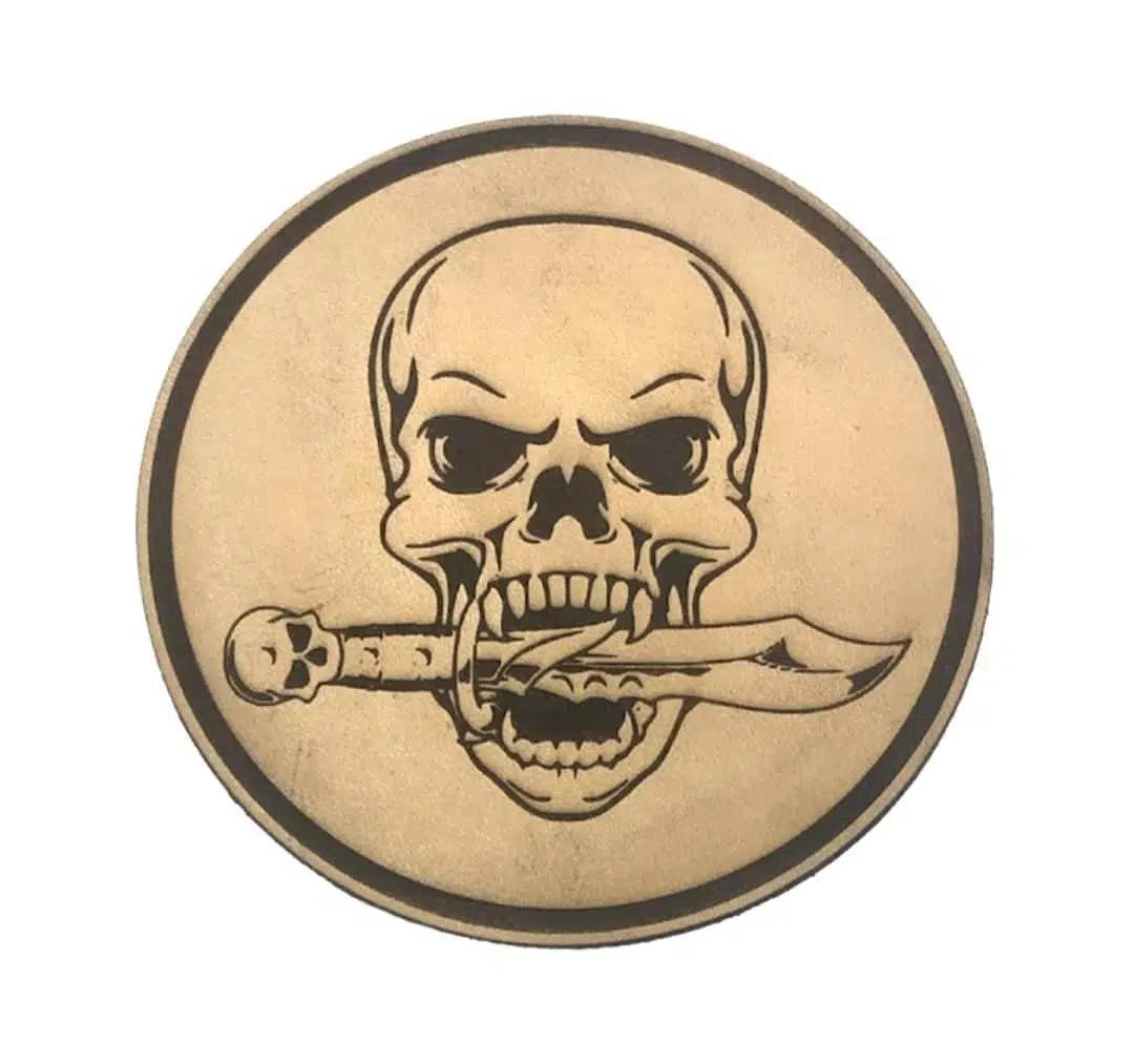 KURU KAFA NO:4 - Deri PEÇ - Arma - Askeri Patch