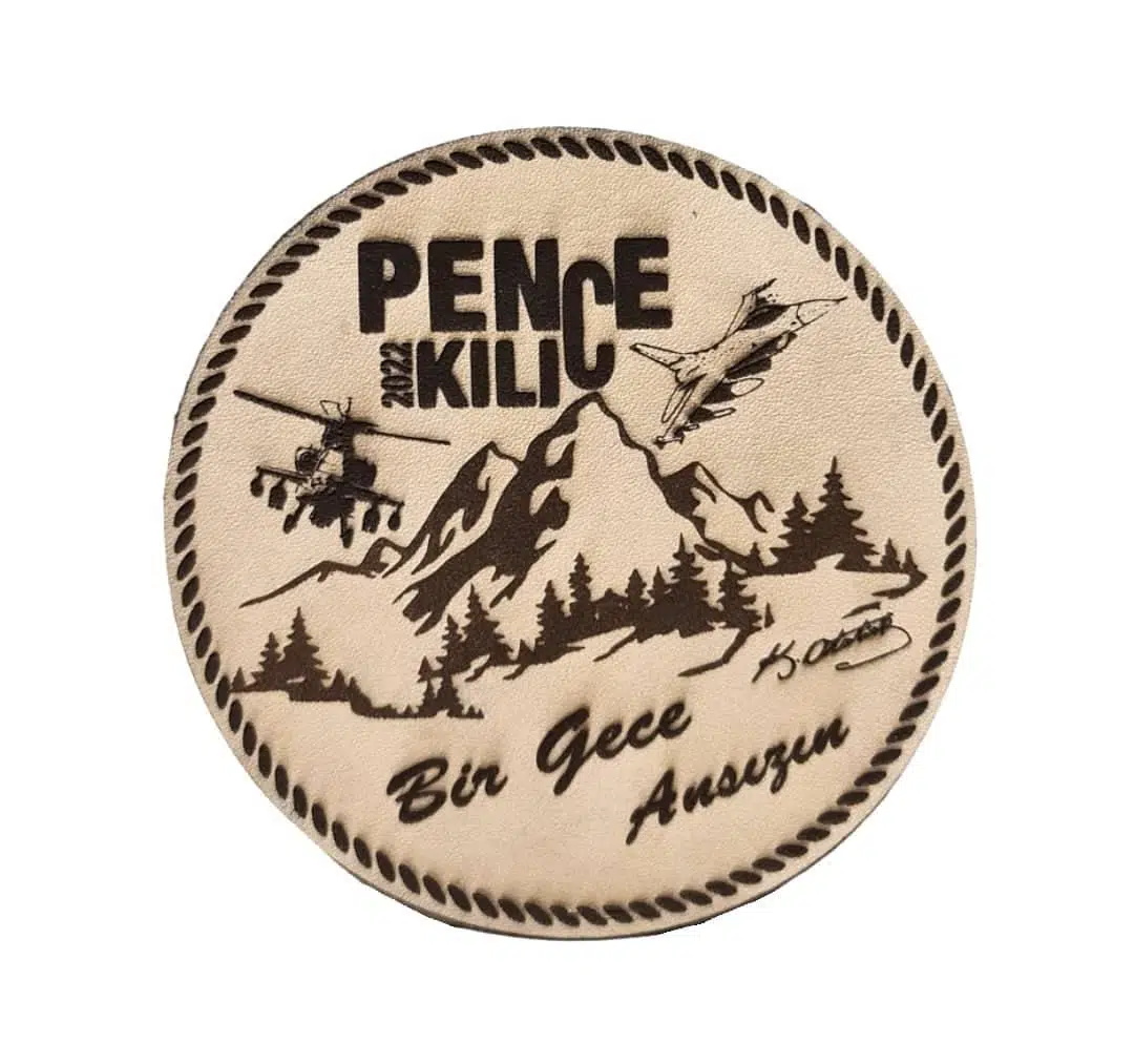 PENÇE KILIÇ HAREKATI - Deri PEÇ - Arma - Askeri Patch