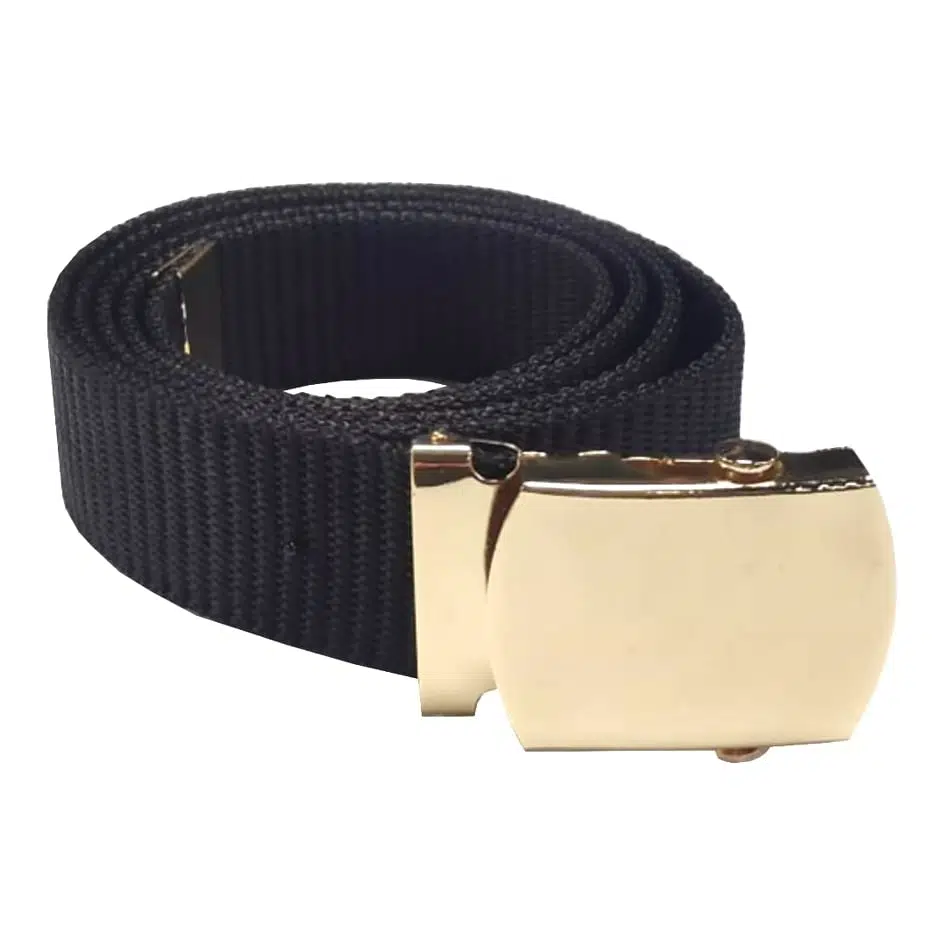 Metal Tokalı Harici Kemer - Askeri Kemer - Siyah Kemer