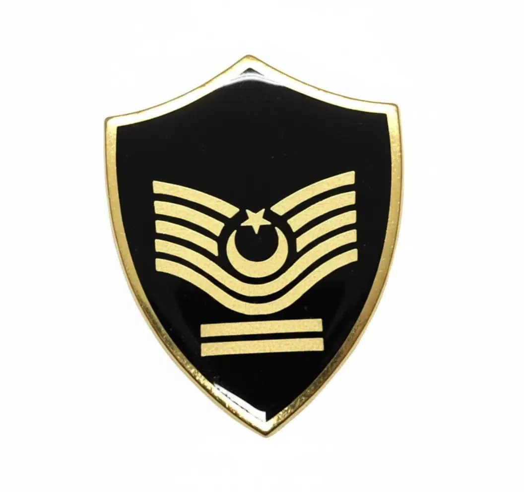 Minyatür Rütbe Astsubay Sağlık Sınıfı - Astsubay Kıdemli Başçavuş (Siyah Zemin JANDARMA)