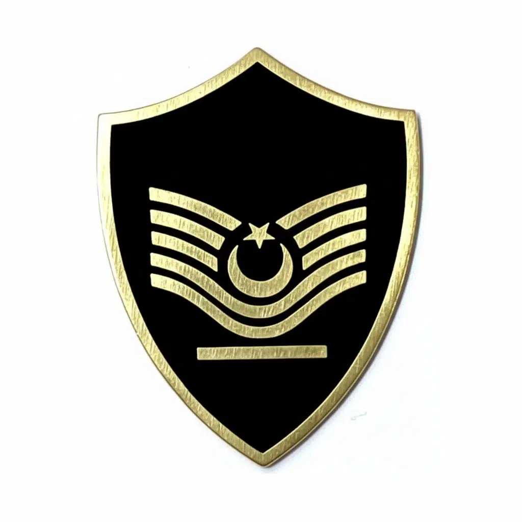 Minyatür Rütbe Astsubay Sağlık Sınıfı - Astsubay Başçavuş (Siyah Zemin JANDARMA)