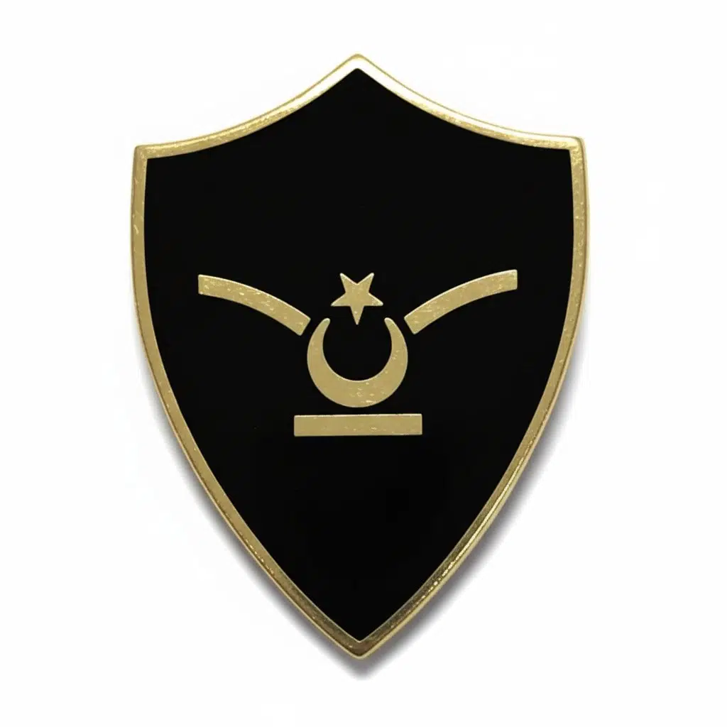Minyatür Rütbe Astsubay Sağlık Sınıfı Yedek Astsubay - Astsubay Astçavuş (Siyah Zemin JANDARMA)
