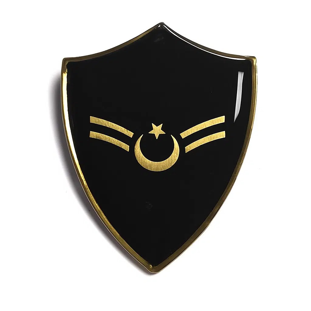 Minyatür Rütbe Astsubay Sağlık Sınıfı - Astsubay Çavuş (Siyah Zemin JANDARMA)