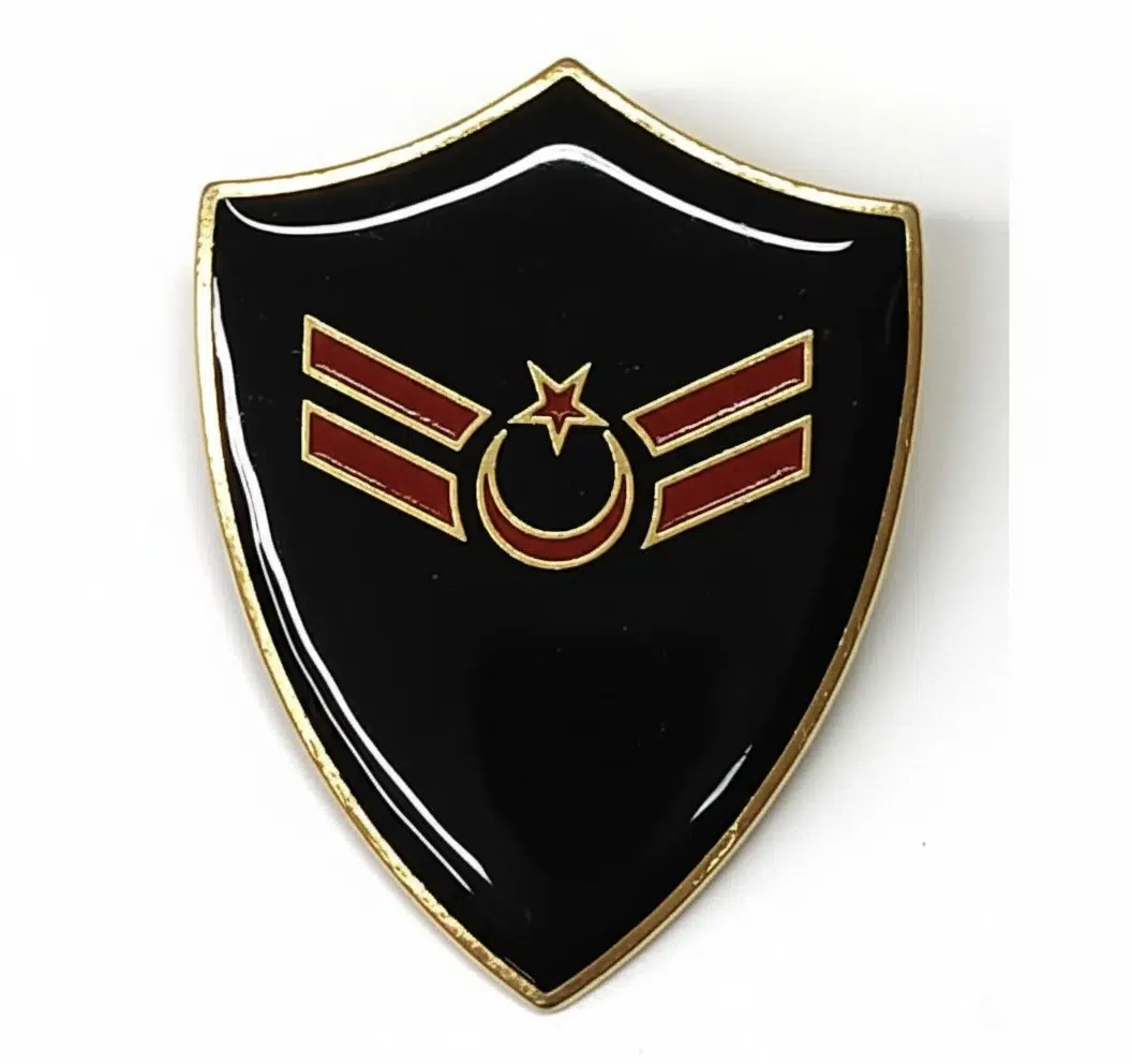 Minyatür Rütbe Sağlık Sınıfı - Uzman Çavuş Rütbe (Siyah Zemin JANDARMA)