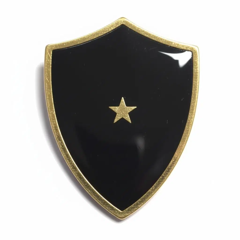 Minyatür Rütbe Subay Sağlık Sınıfı - Teğmenı Rütbe (Siyah Zemin JANDARMA)