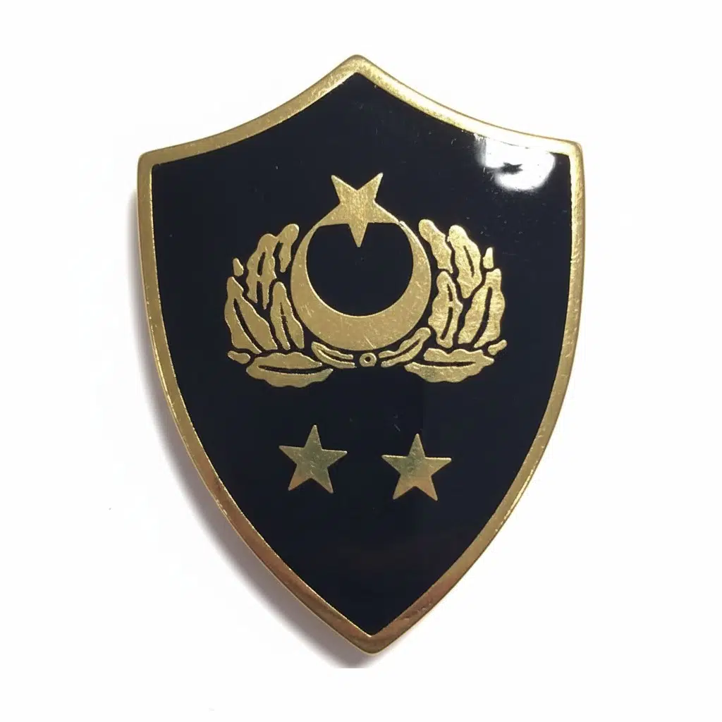 Minyatür Rütbe Subay Sağlık Sınıfı - Yarbay Rütbe (Siyah Zemin JANDARMA)