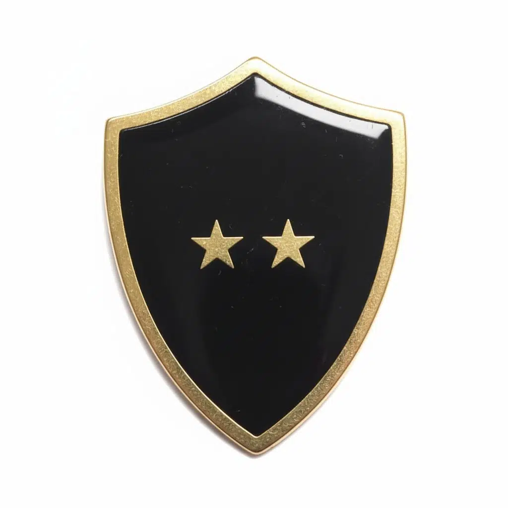 Minyatür Rütbe Subay Sağlık Sınıfı - Üsteğmenı Rütbe (Siyah Zemin JANDARMA)