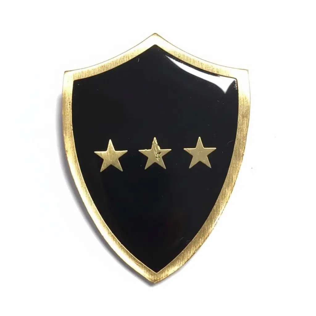 Minyatür Rütbe Subay Sağlık Sınıfı - Yüzbaşıı Rütbe (Siyah Zemin JANDARMA)