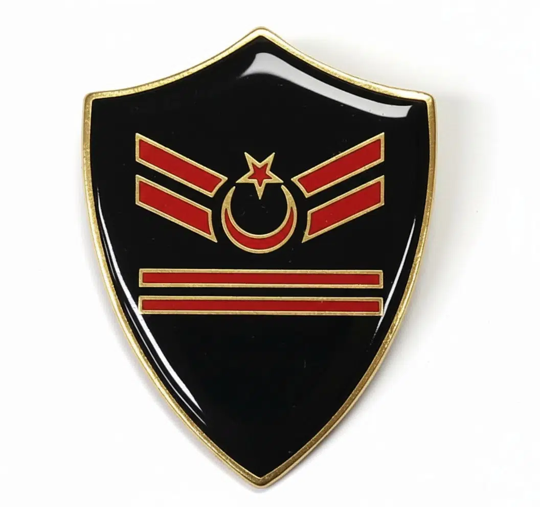 Minyatür Rütbe Sağlık Sınıfı - Uzman Çavuş 2 Kademe Rütbe (Siyah Zemin JANDARMA)