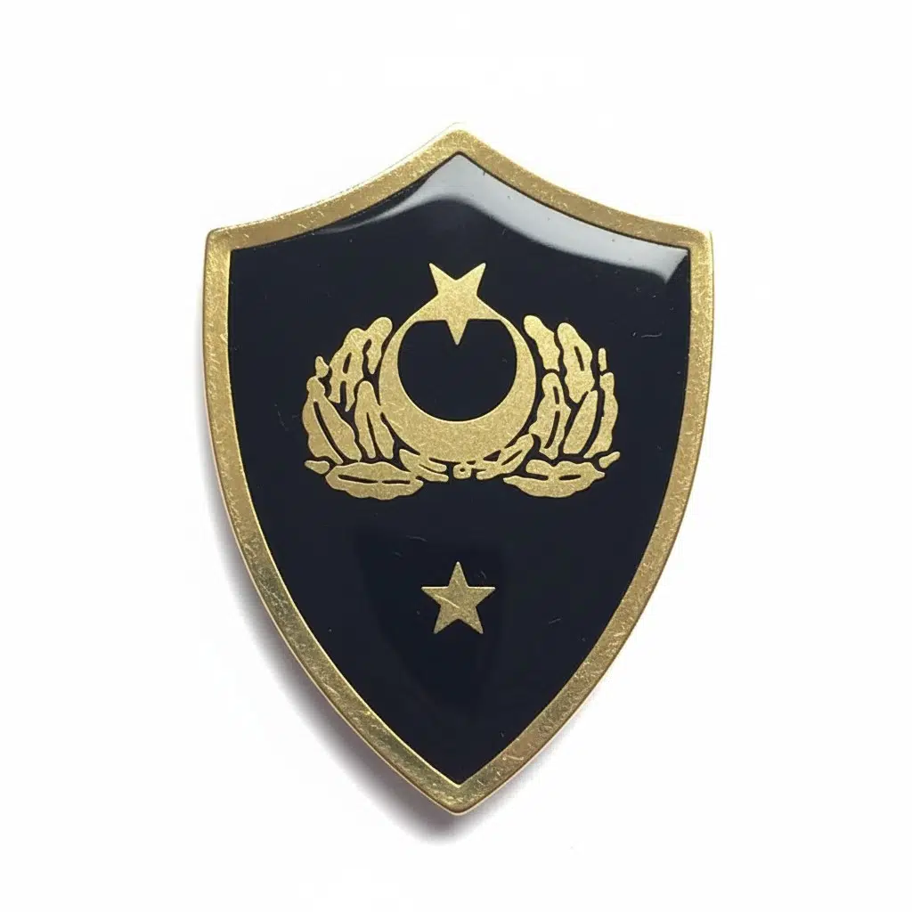 Minyatür Rütbe Subay Sağlık Sınıfı - Binbaşı Rütbe (Siyah Zemin JANDARMA)