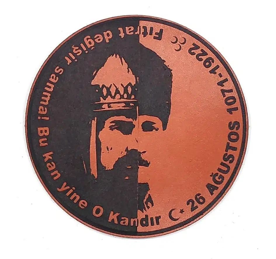 Sultan Alparslan - Kemal Atatürk Deri PEÇ- Arma - Patch