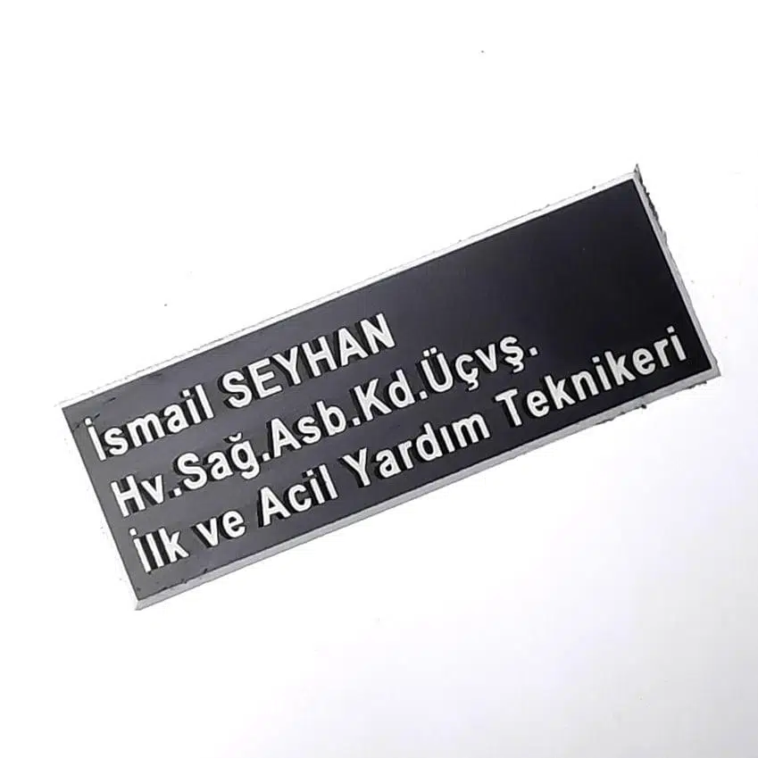 Pleksi Yaka İsimliği - Mıknatıslı - Sağlık Personeli İsimliği