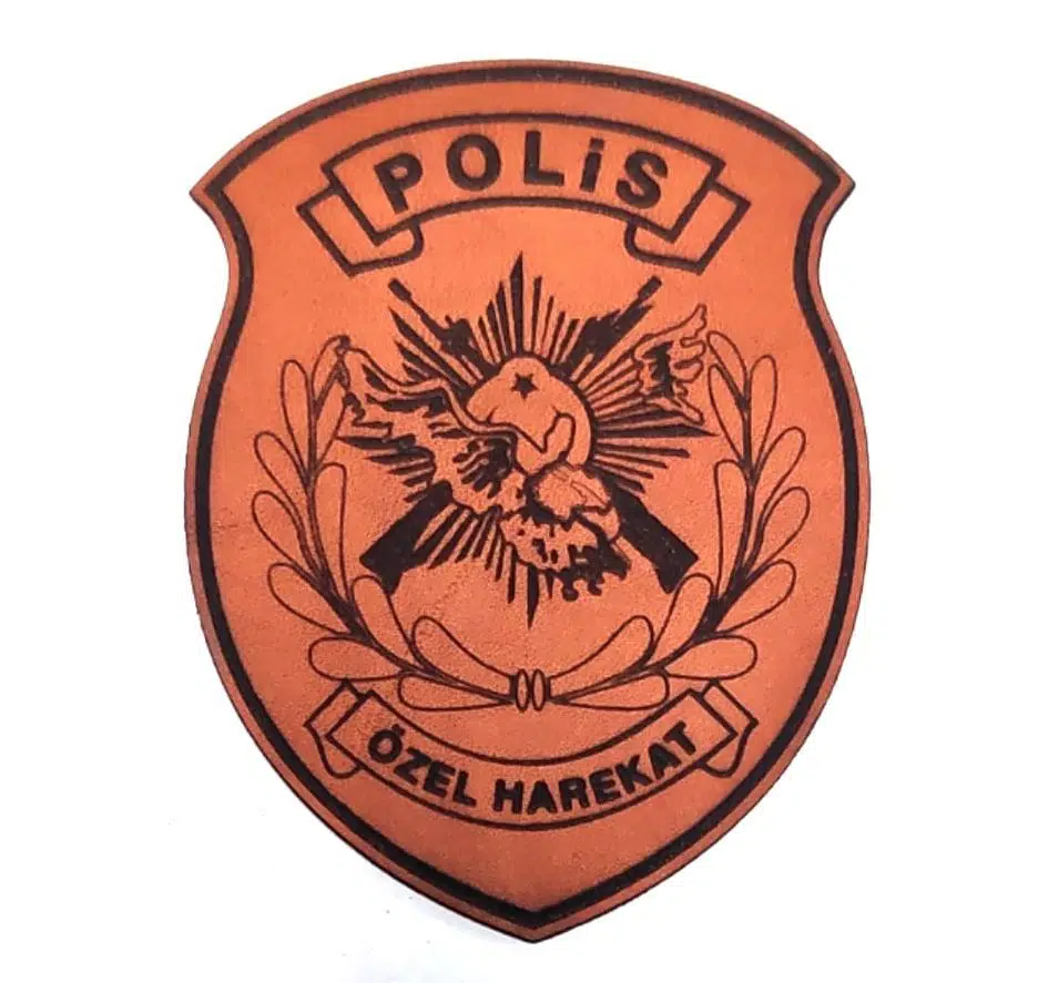 POLİS ÖZEL HAREKAT Deri PEÇ- Arma - Patch
