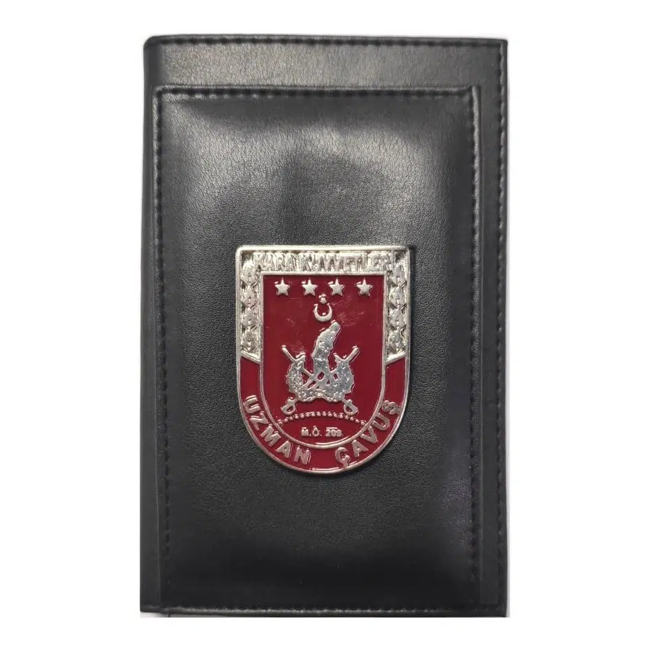 Uzman Çavuş Kalemlikli Not Defteri Cüzdan (Metal Rozet)