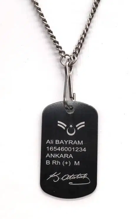 RÜTBELİ ASKERİ KÜNYE & ZİNCİR - ASKER KÜNYESİ