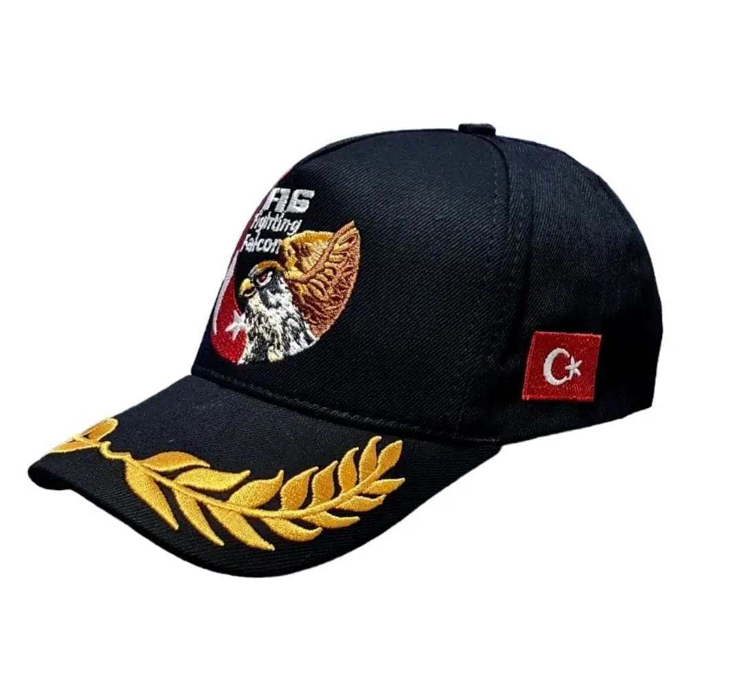 F16 FIGHTING FALCON SİYAH DEFNE DALI İŞLEMELİ NO:2