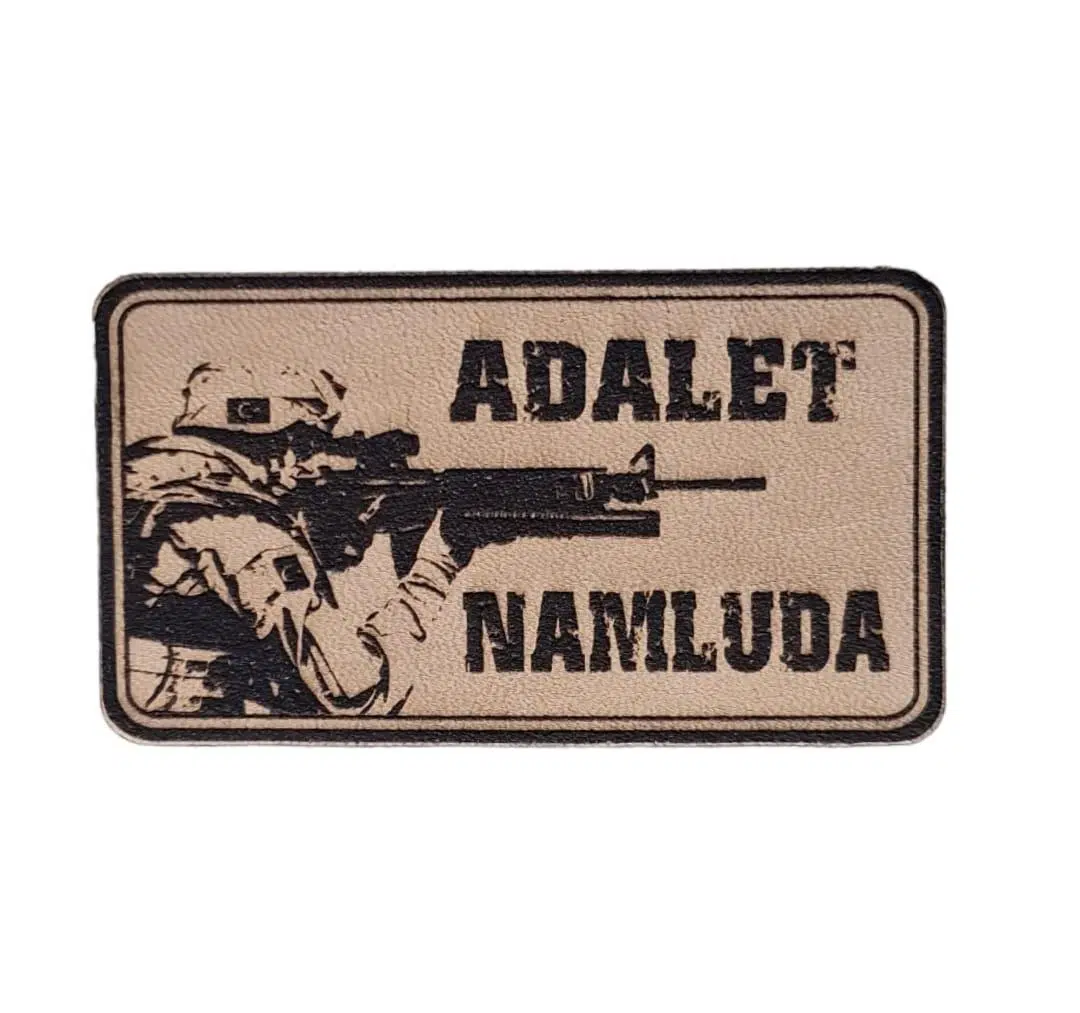 ADALET NAMLUDA Deri PEÇ - Arma - Askeri Patch